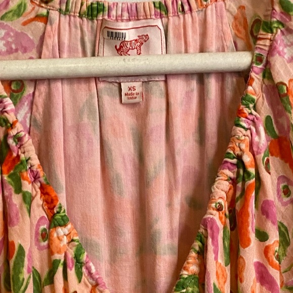Banjanan Peach, Pink and Green Norma Midi Dress Size XS - Picture 14 of 15